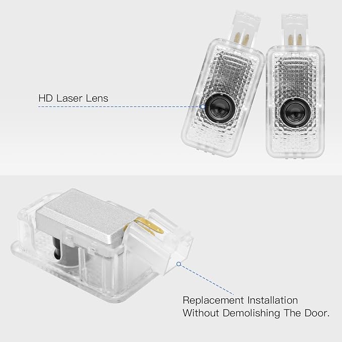 Car Door Lights Logo Projector - [4 Pack] 4K HD Puddle Lights for ILX/TLX/TL/TSX/RLX/RL/MDX/RDX/ZDX Series
