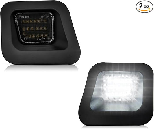 AlyoNed Full LED License Plate Light Tag Lamp Assembly Smoke Lens Compatible with Dodge 2002-2010 RAM 1500, 2003-2010 Dodge RAM 2500/3500, RAM 2010-2018 1500, RAM 2010-2018 2500/3500 Truck Pickup