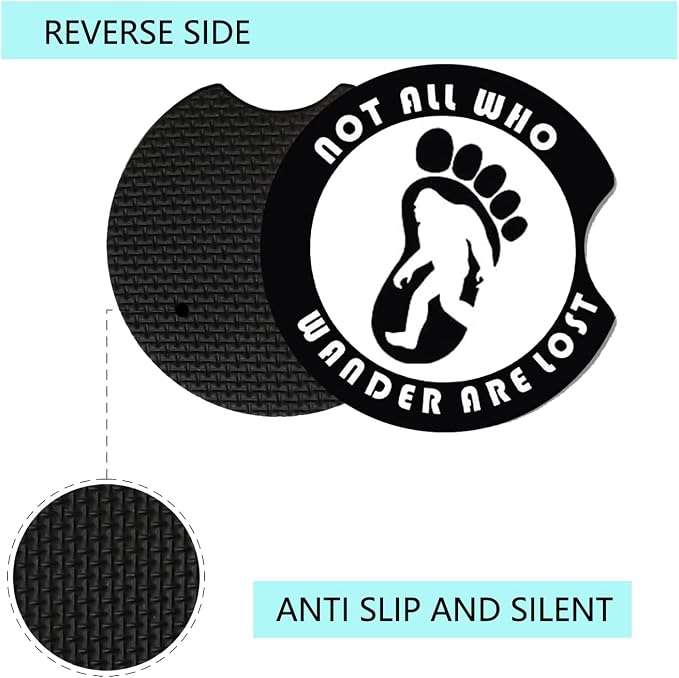 Car Cup Holder Coaster, Neoprene Universal Non-Slip Cup Holders, Car Accessories Interior for Women and Man Interior Sets 2 Pack (RYD-BD05)