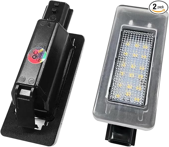 YoRise 2PCS Car LED License Plate Light Kit (White) | Automotive Rear Tag Lamp Replacement Accessories, Car License Plate Lighting Bulb Assembly for Most Vehicles
