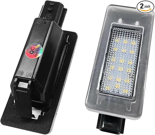 YoRise 2PCS Car LED License Plate Light Kit (White) | Automotive Rear Tag Lamp Replacement Accessories, Car License Plate Lighting Bulb Assembly for Most Vehicles