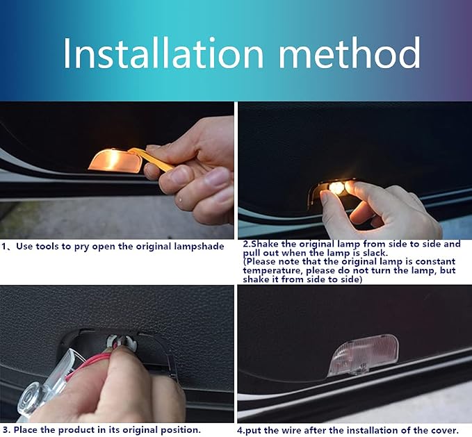 2 Pcs Pilot Car LED Projector Door Shadow Light Welcome Light Laser Emblem Logo Lamps Kit Puddle Lights LED Courtesy Step Lights Ground Lamp HD Kit Replacement for Pilot 2009-2021