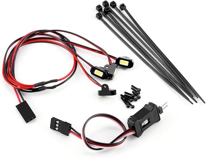MORLORDY M1.4 RC Rock Lights Kit with Controller - RC Chassis Underglow Lights for SCX24 AX24 FCX24M 1/24 RC Crawler Cars Upgrade Parts