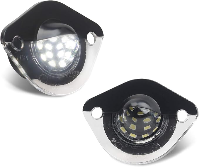 License Plate Light Replacement Compatible with 1994-2004 Ford Mustang Pickup Truck, 6000K White, Pack of 2