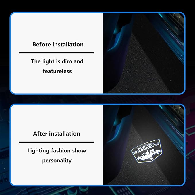 2 pcs Non-Fading LED Car Door Logo Lights Courtesy Projector Laser Welcome Light Ghost Shadow Forester Accessories Puddle lamp Compatible with Forester (Wilderness)