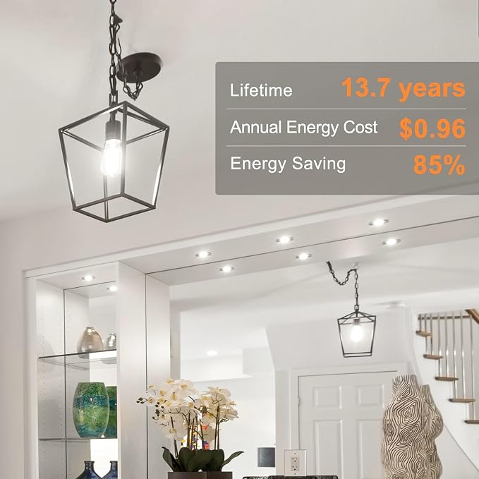 TJOY LED Edison Light Bulbs, E26 Dimmable Vintage Bulb, 8W = 60W Equivalent | Neutral White 4000K, 800LM, E26 Base, ST19/58, 80+ CRI, Clear Glass, Antique Decorative Filament Bulb for Living Room, 10Pack