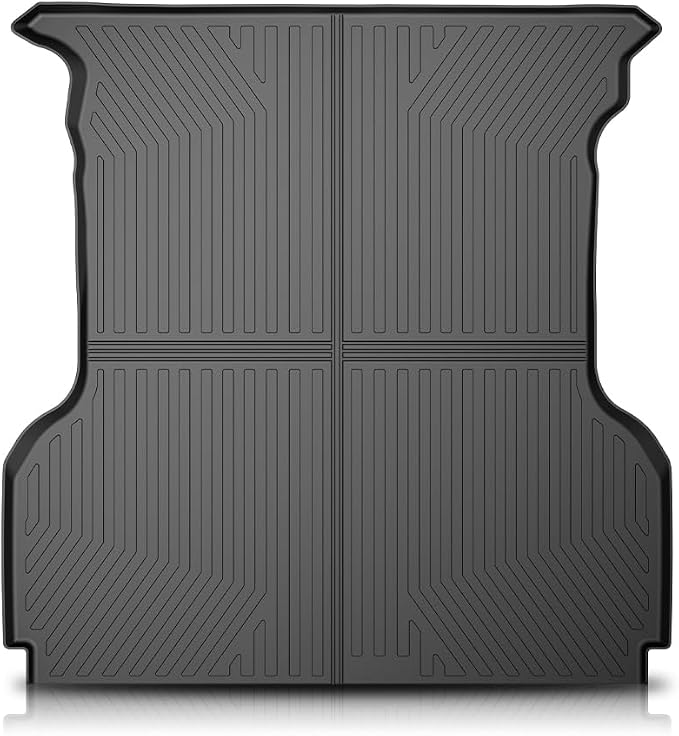 G-PLUS Truck Bed Mat Liner Fit Ford F150 2004-2014 with 5.5FT Bed | All Weather Protection,Non-Slip,Custom Fit Floor Cargo Liners Accessories,TPE Full Coverage,Black