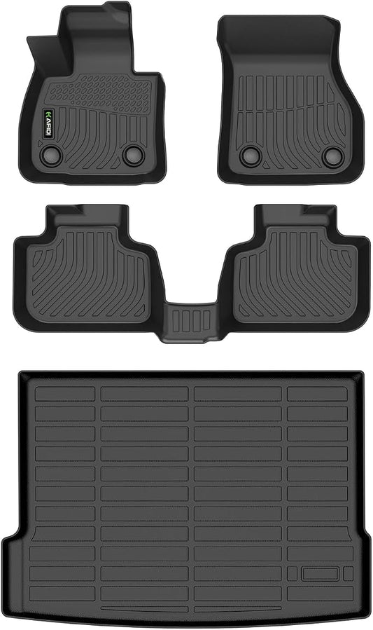 HAFIDI® All Weather Floor Mats & Cargo Liner Fit for BMW X2 2023 2022 2021 2020 2019 2018 Car Mats for BMW X2 Floor Liners TPE Anti-Slip Automotive Full Set Custom Accessories - Black