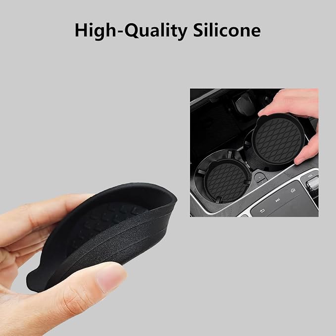 4 PCS Car Cup Holder Coaster Car Cup Holder Anti-Rattle Mat Anti-Slip Cup Holder Portable Cup Holder Insert for Man and Women