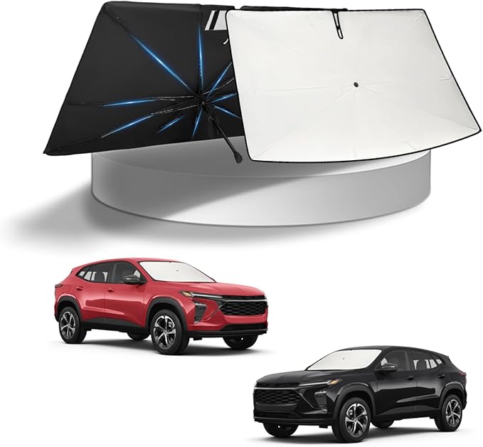 KUST Sun Shade Umbrella for 【Chevrolet Trax 2013-2026】 | Custom Fit Windshield Sunshade | Foldable Sunshade with Bendable Handle | Blocks Heat & UV Scratch Resistant Keep Car Cool Sunshield