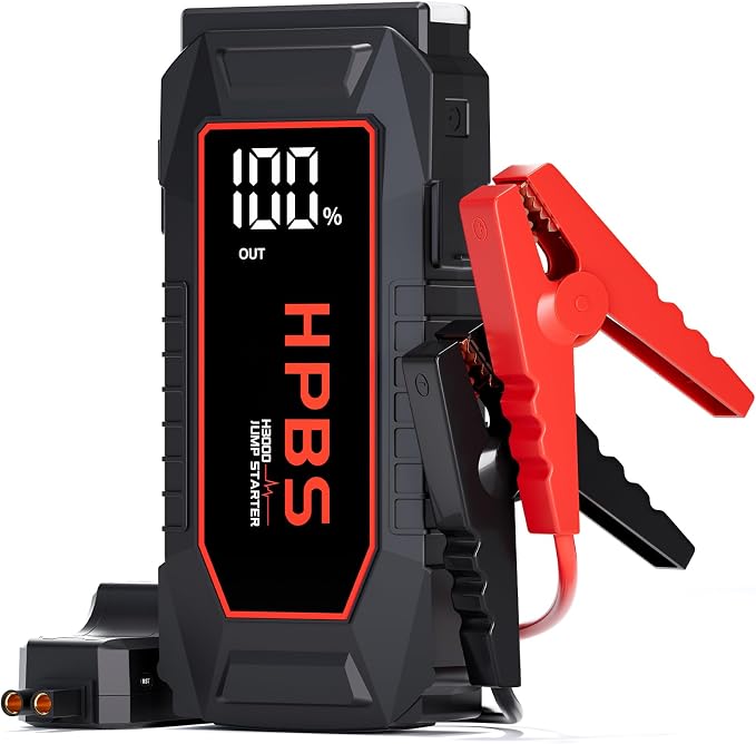 Car Battery Jump Starter, 7000A Peak Jump Starter Battery Pack for Up to All Gas and 10L Diesel Engines, 12V Portable Jump Starter Box with 3.0" LCD Display(Dark Red)