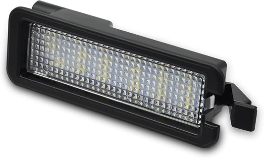 LED License Plate Lights Bright White Tag Lamp Assembly Replacement Compatible with Dodge 2015-2023 Charger, 2015-2019 Challenger, 2015-2023 Chrysler 300 & 2017-2022 Jeep Compass, Pack of 1