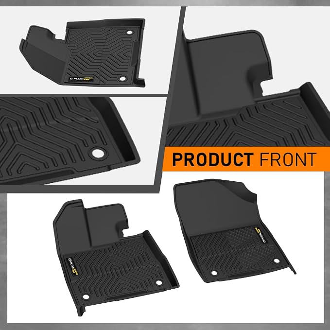 G-PLUS TPE Floor Mats Fit Toyota Sienna 2021-2025 (Only for 8 Seat) | All Weather Protection,Non-Slip,Custom Fit Floor Liner Accessories,TPE Full Coverage,1st & 2nd Row,Black