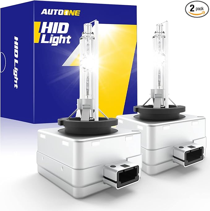 AUTOONE 2026 Upgraded D3S D3R HID Headlight Bulb, 300% Brighter Lightness, 6000K White 66340 42403 42302 35W Xenon Headlight Bulbs, Super Bright D3S HID Bulbs Original Replacement, Easy installation