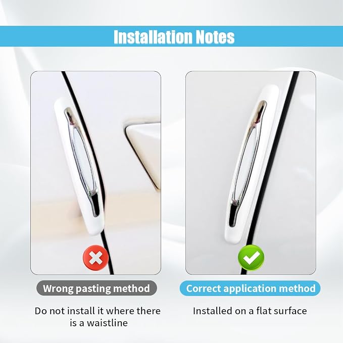 GLSOWEE 4PCS Car Door Edge Guards, Auto Side Door Protector Car Door Self Adhesive Anti-Collision Trim Strip, Universal Car Body Anti-Scratch Bumper Guard for Car SUV Truck (White)