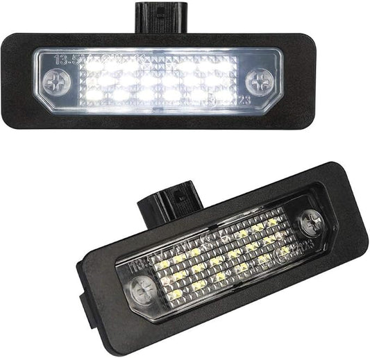 LED License Plate Light Lamp Assembly Compatible with Mustang Fusion Taurus Flex Focus Lincoln MKS MKT MKX MKZ Mercury Sable Milan 6000K White, Pack of 2