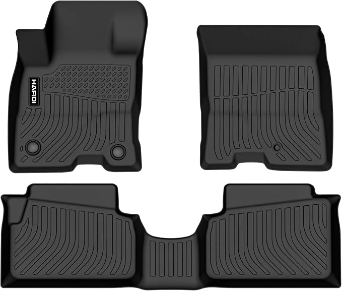 HAFIDI® Floor Mats Fit for 2022-2025 2026 Ford Maverick Hybrid All Weather Protection TPE Anti-Slip Automotive Floor Liners, Fits 1st & 2nd Row Full Set Custom Maverick Hybrid Accessories, Black