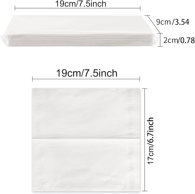 Car Tissue Refills, Auto Travel Tissue Packs, Facial Napkin Refills for Car Visor Tissue Holder - 3-Ply 36 Sheets/Pack - 6Packs