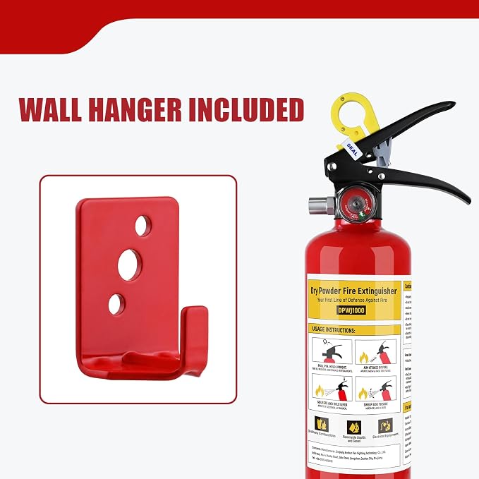 2 Pack 2.5 lb ABC Dry Chemical 1-A:10-B:C Fire Extinguishers | Comes With Mount Bracket, Quick Release Pull Handle,UL Listed, For Home Car Boat RV Garage Kitchen A/B/C Fire Safety