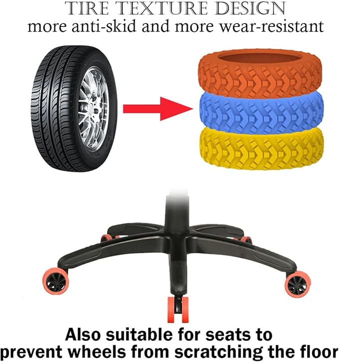 2024 New [Upgrade] Luggage Wheel Covers, 8Pcs Luggage Wheel Protector Covers, Luggage Compartment Wheel Protection Covers, Shock-Proof Anti-Slip Luggage Wheels Silent Protection Cover (8Pcs Gray)