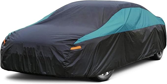 GUNHYI Car Cover for Automobiles Waterproof All Weather, Universal Fit Tesla Model S, Audi A6/A7/A8, Dodge Charger, Mercedes Benz S-Class S500 S550, Volvo S90, Jaguar XJ, Toyota Avalon etc.