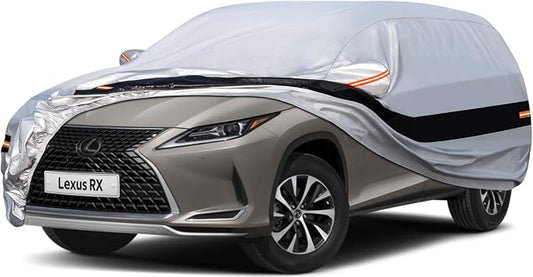 10 Layers SUV Car Cover Custom Fit for Lexus RX RX350 RX450 RX500 (2015-2024) Waterproof All Weather for Automobiles, Outdoor Full Cover Sun UV Rain Protection.Black