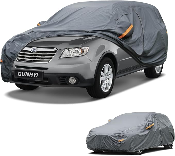GUNHYI Premium Car Cover Custom Fit Subaru Tribeca, 16 Layers Heavy Duty Car Cover Waterproof All Weather with Zipper Door for Sun Rain Snow Dust Uv Protection