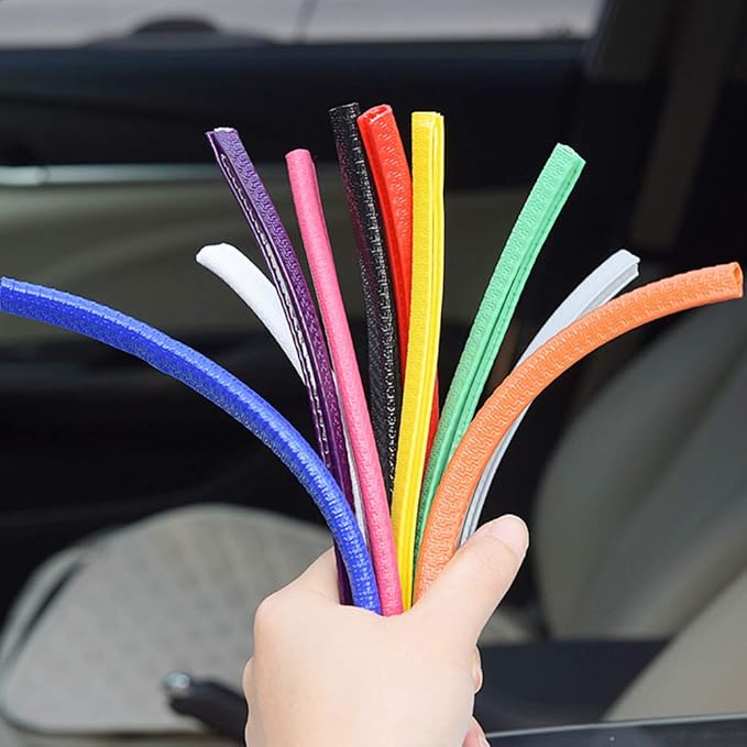 Garneck Car Door Edge Guards Rubber U Shape Edge Trim Seal Strips Protector Car Door Edge Protection for Car Auto Vehicle 10M