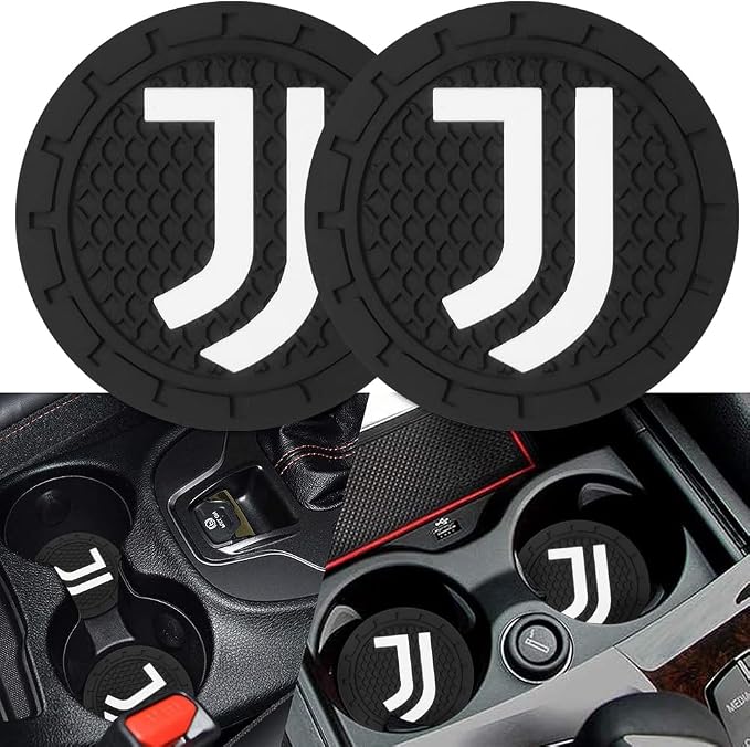 Cup Holder Insert Coaster for Juventus UEFA UCL Fans,Anti Slip Car Cup Coaster Interior Accessories