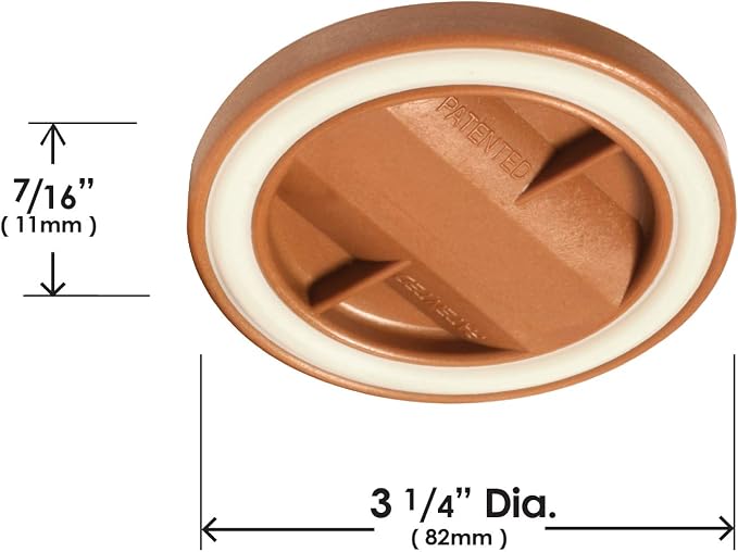 Slipstick CB840 3-1/4 Inch Bed Roller / Furniture Wheel Gripper Caster Cups (Set of 4) Caramel Color,Large