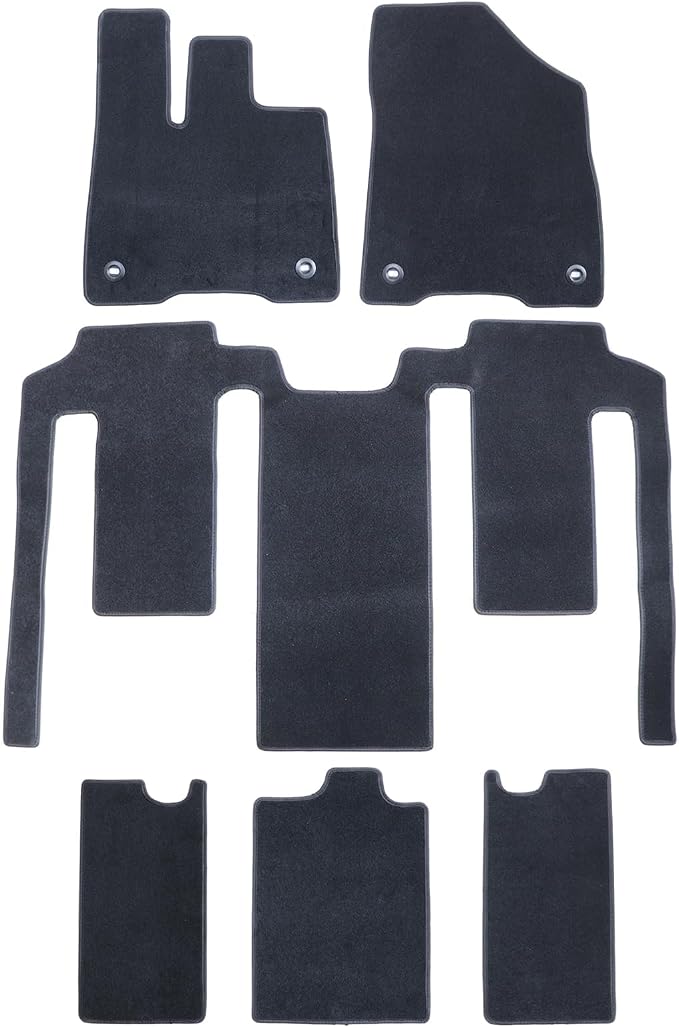 GXARTS Car Waterproof Floor Mats Carpet Full Set Compatible with Toyota Sienna 2021 2022 2023 2024 2025 | All-Weather Protect, Black Velour Automobile Floor Liner Accessories