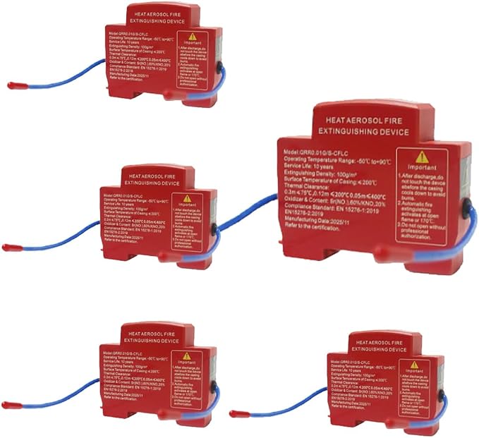 Automatic Fire Extinguishing Device Dual-Line Household Flame Retardant Tool Non-Pollution Snap-On Guide Rail Extinguishers For Distribution Box/Cabinet