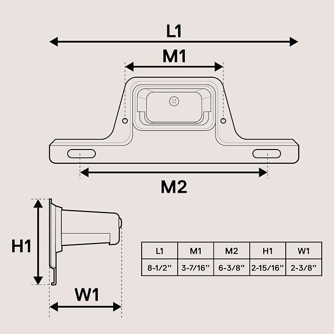 True Mods Black LED License Plate Light for Boat Trailer [Steel Bracket Mount] [DOT FMVSS 108] [SAE L] 12V DC Waterproof Universal Submersible Tag Lamp for Car Work Utility Flat Bed Box Semi Truck RV