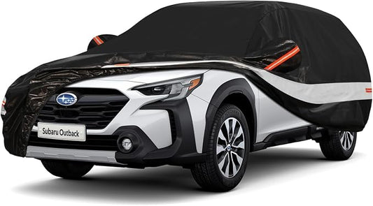 10 Layers SUV Car Cover Custom Fit for Subaru Outback (1994-2026),Waterproof All Weather for Automobiles, Outdoor Full Cover Sun UV Rain Protection with Cotton.Black