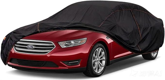 6 Layer Car Cover Universal Fit for Dodge Charger Challenger, Chevy Nova, Pontiac Firebird/Trans Am, Ford Taurus, etc. Fits Coupe/Sedan up to 202 Inch