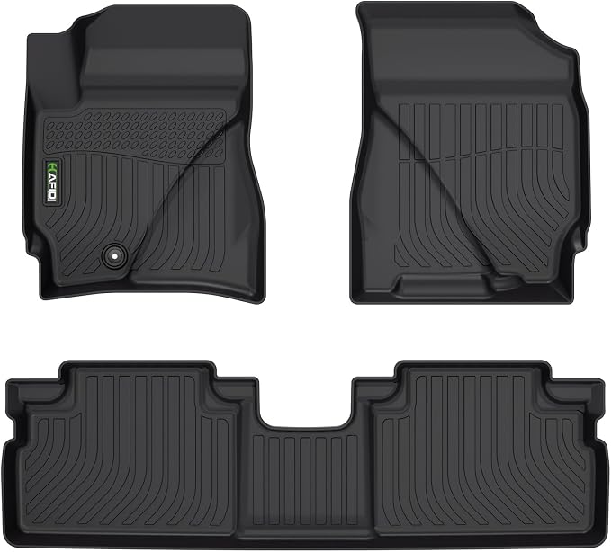 HAFIDI® Floor Mats Fit for 2009-2012 Ford Escape for Mazda Tribute & Mercury Mariner 2009-2011 All Weather Protection TPE Car Floor Liners, Fits 1st & 2nd Row Full Set Custom Accessories, Black