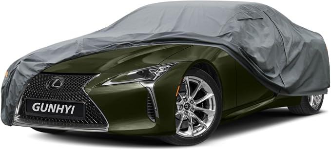 GUNHYI Premium Car Cover Custom Fit Lexus LC, 16 Layers Heavy Duty Car Cover Waterproof All Weather with Zipper Door for Sun Rain Snow Dust Uv Protection