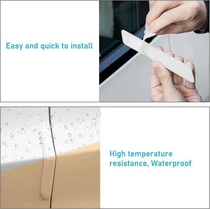 Compatible with Tesla Model 3 Door Edge Guards Protector,4 Pcs,White | Car Door Anti-Collision Strips for Model 3 2017 2018 2019 2020 2021 2022 2023 Scratch Guard Model 3 Door Protector Strip