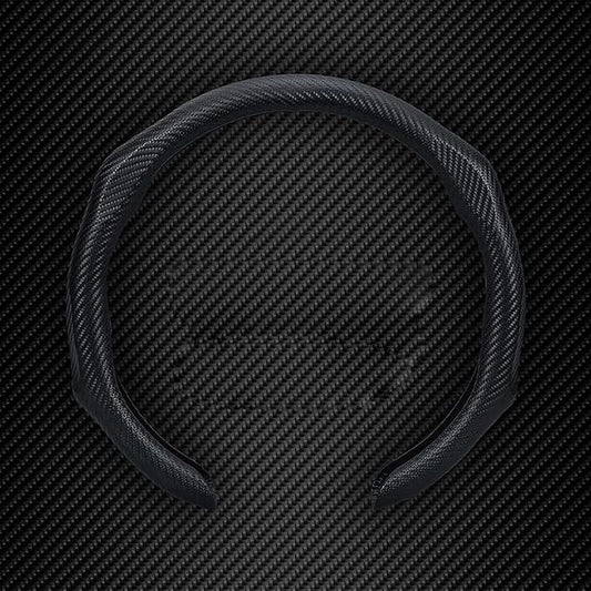 Quick Install Sporty Carbon Fiber Pattern Steering Wheel Cover Universal fit 14½ to 15 inches Car Sendan Coupe SUV Pickup 14.5 to 15