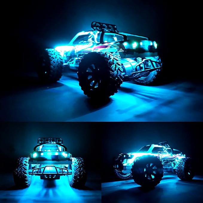 Waterproof LED Light Strips for RC Cars Trucks Airplanes Boats Drones Fixed Wing AR Wing Model Underglow Light (Ice Blue)