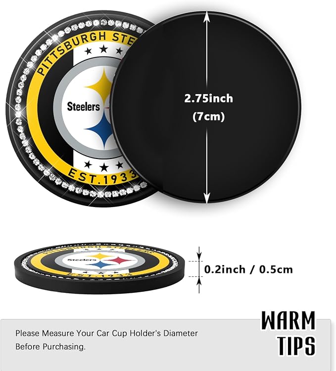 Car Cup Holders Coasters, 2pcs 2.75 Inch Auto Car Cup Holder Insert Coasters Silicone Car Cup Mat, Universal Vehicle Interior Car Accessories