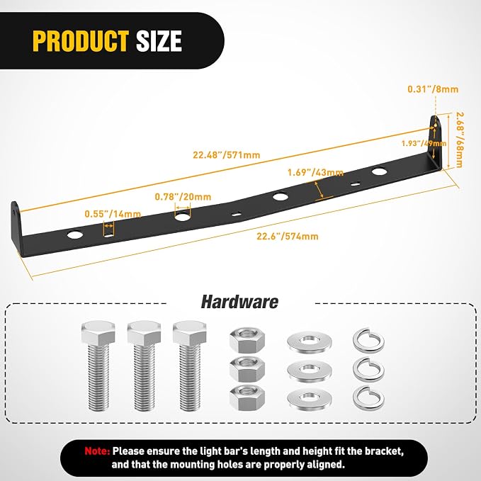 Nilight Front Lower Hidden Bumper Mounting Brackets for 22inch Single Row LED Light Bar Compatible with 2007-2013 Chevy Silverado 1500 and 2007-2010 Silverado 2500 3500 HD