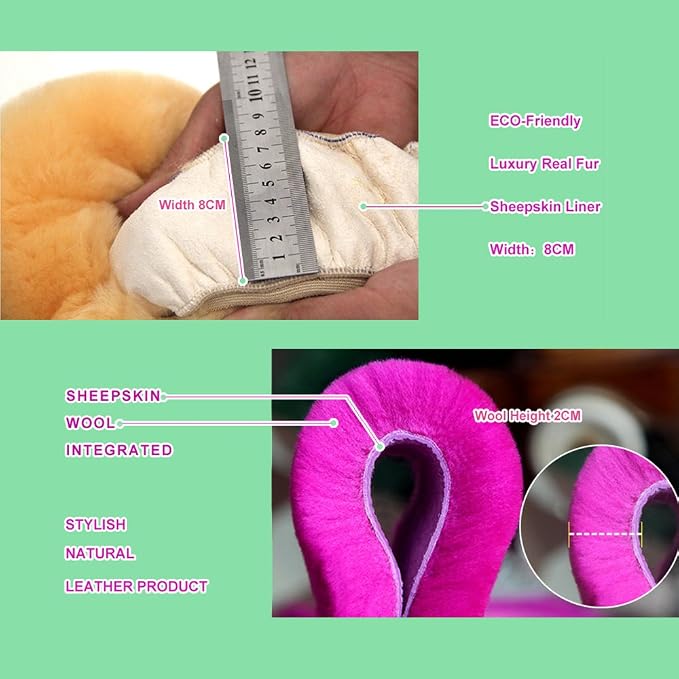 Fuzzy Fluffy Fur Wool Fuzzy Sheepskin car Steering Wheel Cover for Universal Steering Wheel 14 1/2inch-15 1/2inch Protector Accessories, Anti-Slip,Comforting and Luxurious, Soft Texture