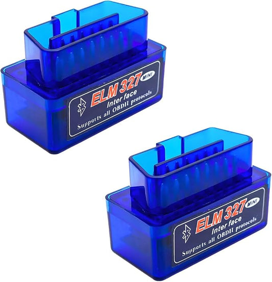 2 PCS ELM327 OBDII Car Auto Diagnostic Scanner, Professional Wireless Bluetooth Scan Tool Failure Detector, OBD2 Engine Fault Code Reader for Android Windows, Car Accessories