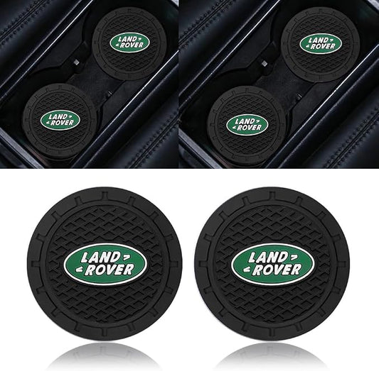 Car Cup Holder Coasters Compatible with Landrover Discovery Range Rover Sport Defender Land Cruiser LR2 LR3 LR4, Black
