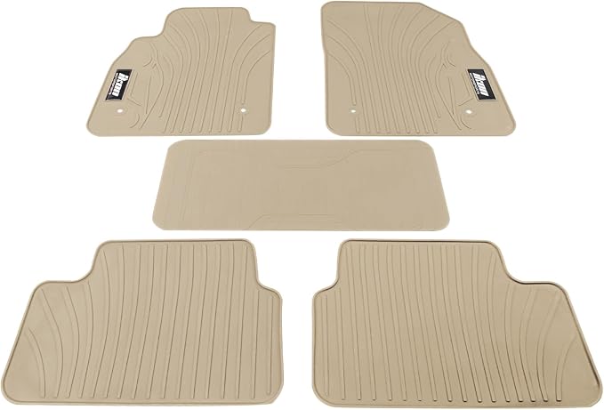 Fit 2008-2015 Chevrolet Cruze Custom Fit Floor Mat IKON Style Beige | IKON MOTORSPORTS, Fit 16 Cruze Limited, Latex Rubber Heavy Duty All Weather Season Car Auto Front Rear Carpets Liner 5PCS