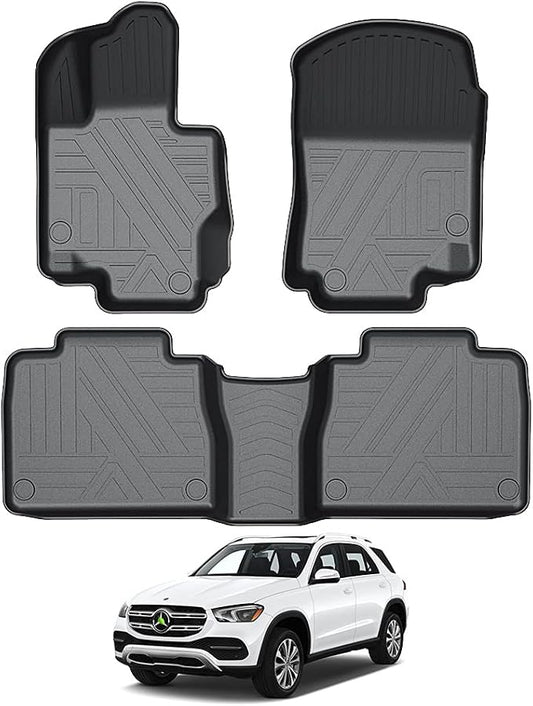 KUST Floor Mats for 2020-2025 2026 Mercedes Benz GLE 350 / GLE 450 Accessories (NOT for Coupe), Custom Fit All Weather Car Mats Floor Liners 2 Row High Edge