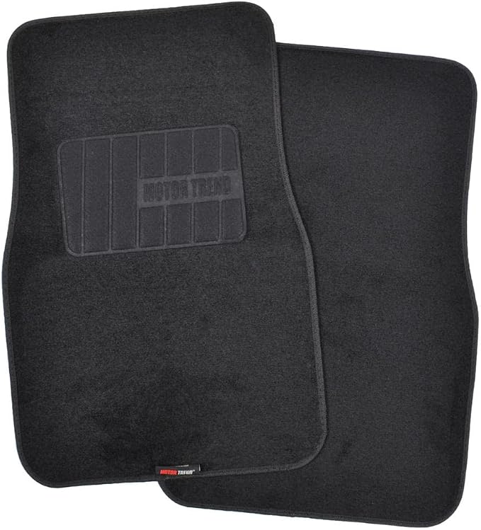 Motor Trend FatRug Premium Carpet Car Floor Mats - Thick Robust Auto Gear, Universal Fit for Your Car Truck or SUV, Black