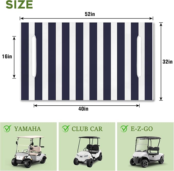 Golf Cart Seat Covers Club Car Golf Cart Accessories for Men Women Golf Carts Seat Towel Blanket 2-Seat Golf Cart Decorations