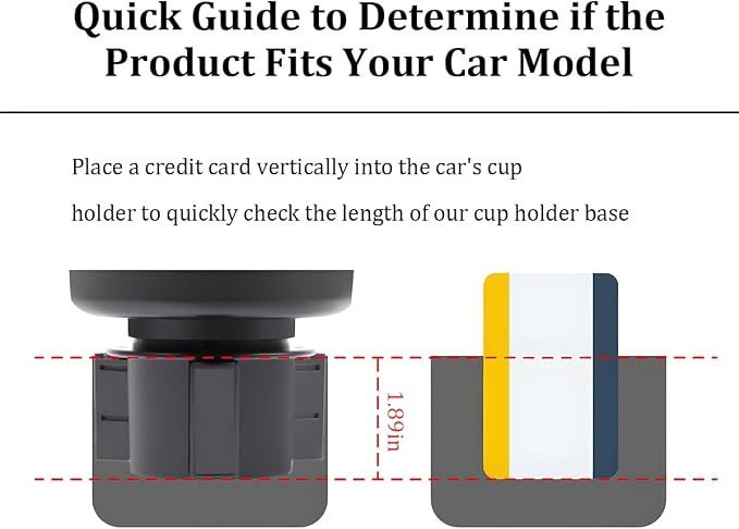 Car Cup Holder Expander, 2 in 1 Multifunctional Vehicle Dual Water Bottle Holder Adapter Extender with Adjustable Base, Automotive Interior Drink Cup Insert, Universal Fit (Black)